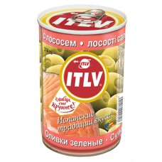 Оливки ITLV зеленый с лососем 314мл ж/б